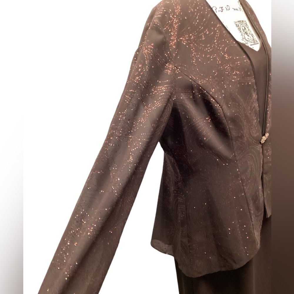 R & M Richards 2 piece Semi Formal Sheath dress with Embellished Jacket Size 14 - Picture 6 of 16